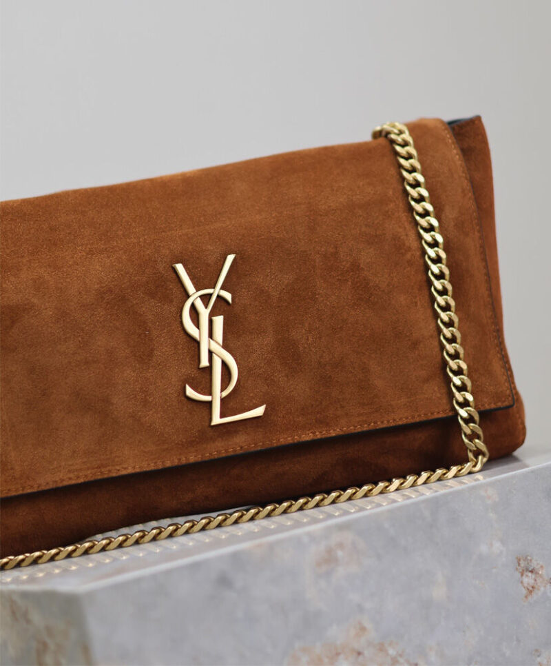 Saint Laurent Reversible Medium Kate In Suede